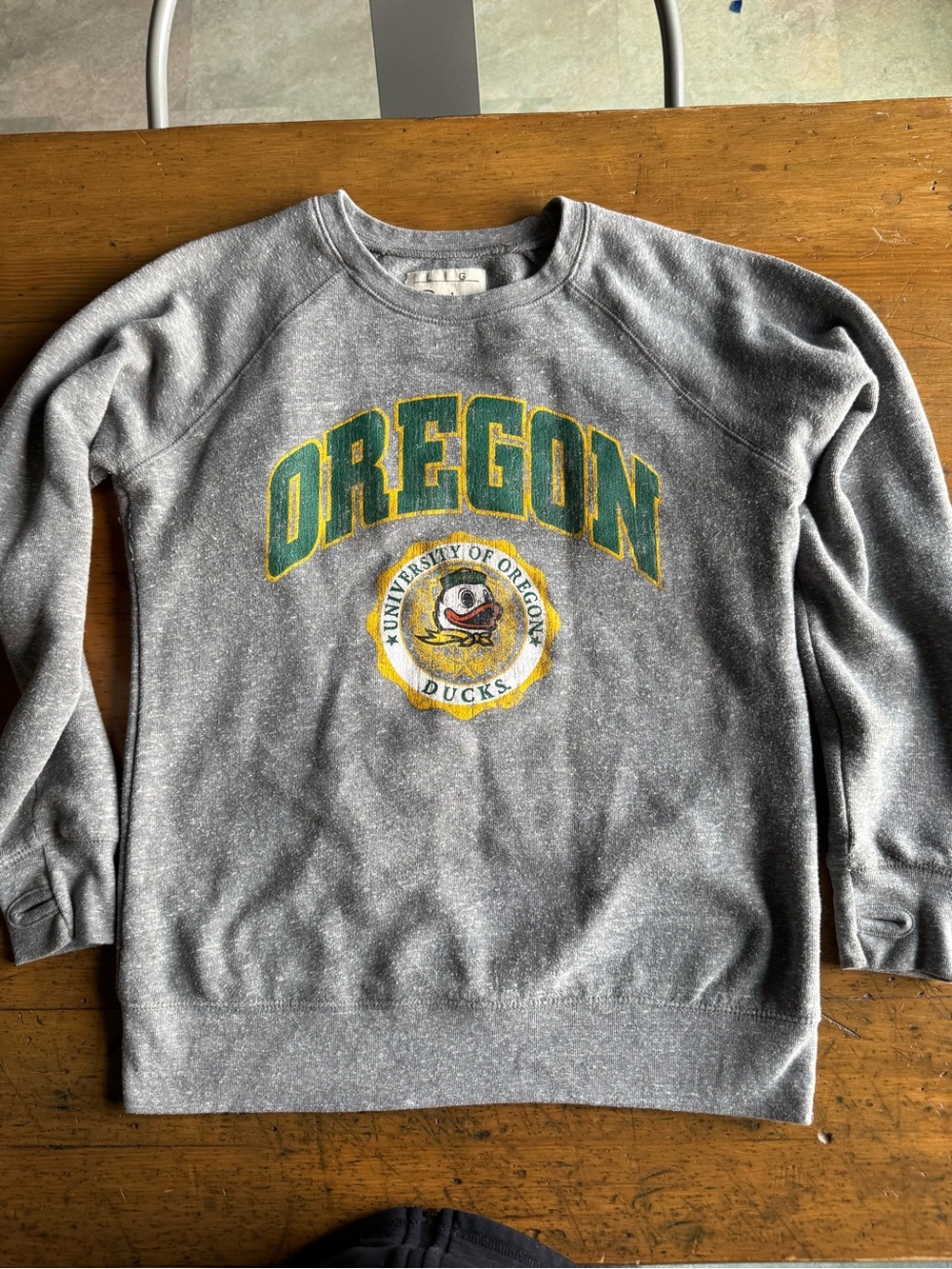 University of Oregon Ducks Gray Crewneck Sweatshirt